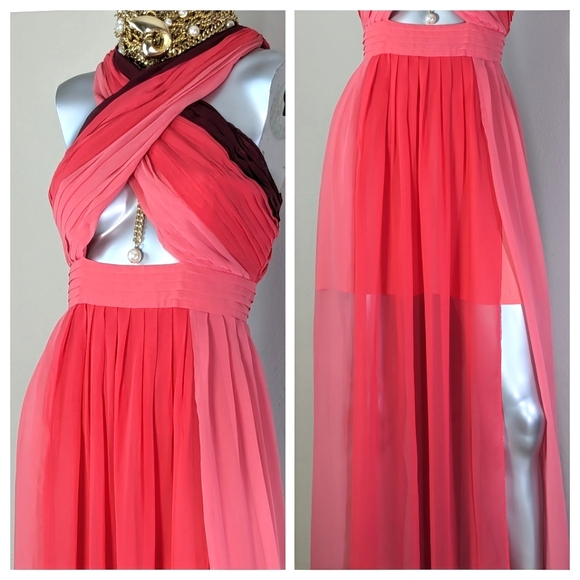 Ark & Company Fairy Core Resort Wear Summer Beach Pool Cutout Maxi Dress - Picture 3 of 15